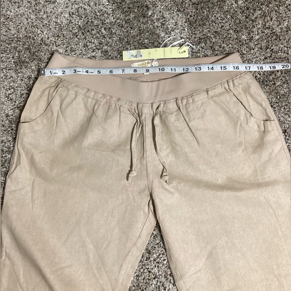 NANA USA Women Pant Size 2XL Brown Linen Blend Vacation Outdoor - Picture 3 of 7